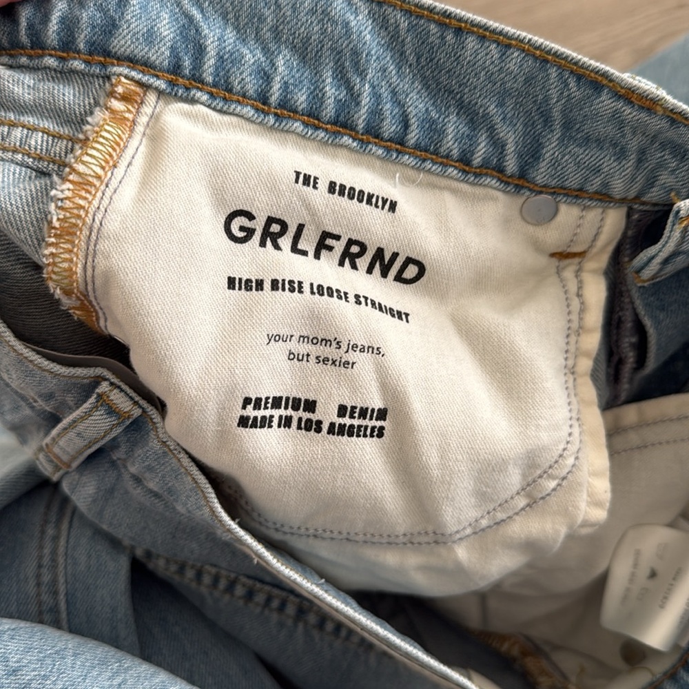 NWT Grlfrnd Brooklyn High Rise Straight Jeans - Picture 9 of 9